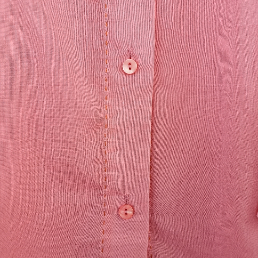 SIGRID OLSEN SPORT Ultra Sheer Blouse Salmon Colored Size 1X - Picture 6 of 10